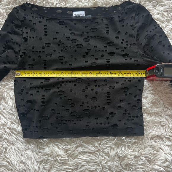 NWOT Black Princess Polly Mesh Long Sleeve - Picture 6 of 7